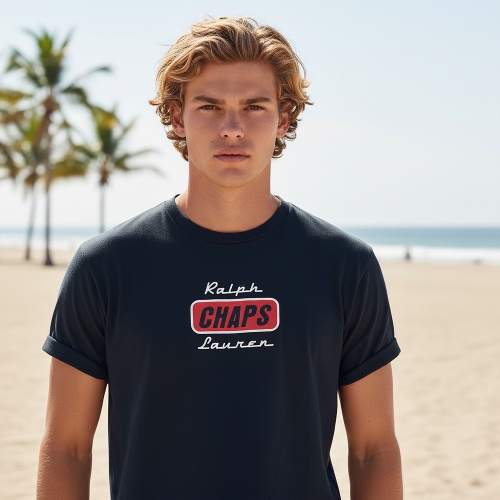 Chaps‎ Dark Blue Graphic Tee